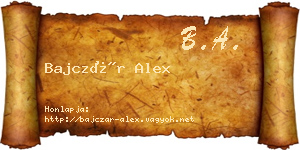 Bajczár Alex névjegykártya